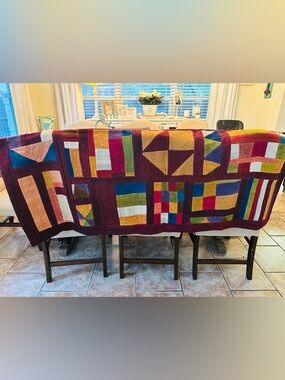 Turkish Kilim Patchwork Rug 5x7 | Handwoven Wool Geometric Boho Anatolian